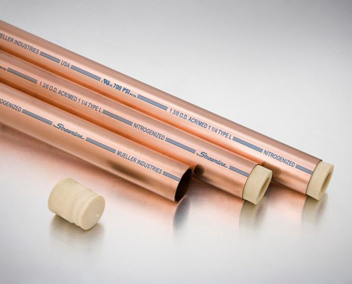 FAWAZ Mueller Industries ASTM B280 Streamline® Nitrogenized® ACR Copper Tube Type L & K General Products UAE